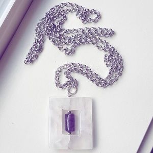 New! Rose Quartz & Amethyst Necklace